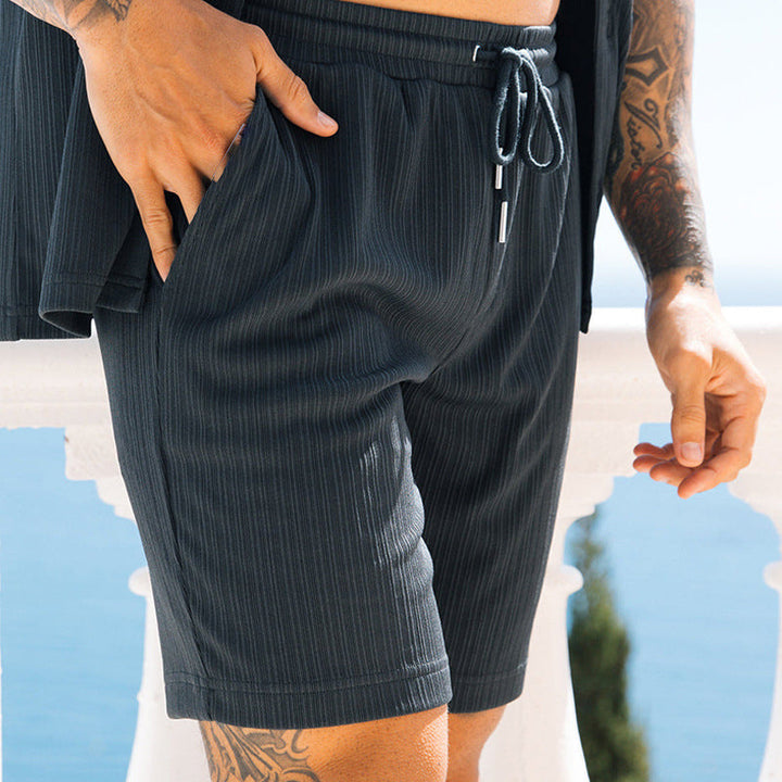 Zachary Prentice | Textured Shirt &amp; Shorts Set For Men