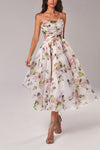 Eloise | Women's Floral Spaghetti Strap Swing Midi Dress