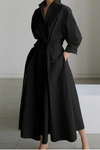 Elkie | Lapel Wrap Maxi Dress