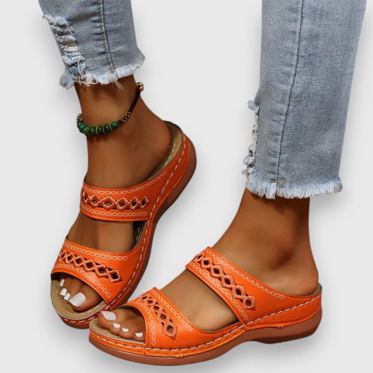 Luma | Women’s Duo Panel Sandals with Cushioned Sole
