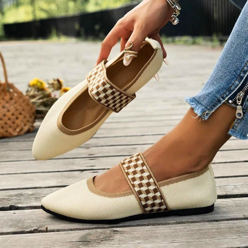 Elira | Women’s Mary Jane Flats with Elastic Strap