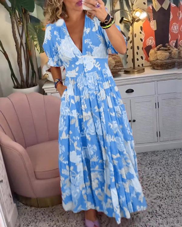 Floriana | Women’s Vibrant Floral Dress with Flattering Fit