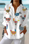 Ingrid™ | Playful Hen Blouse