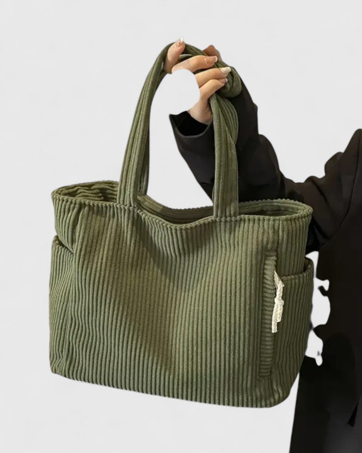 Nora | Women’s Ribbed Tote Bag with Twin Straps