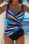 Susan | Luxe Surplice Swimsuit with Colorful Print