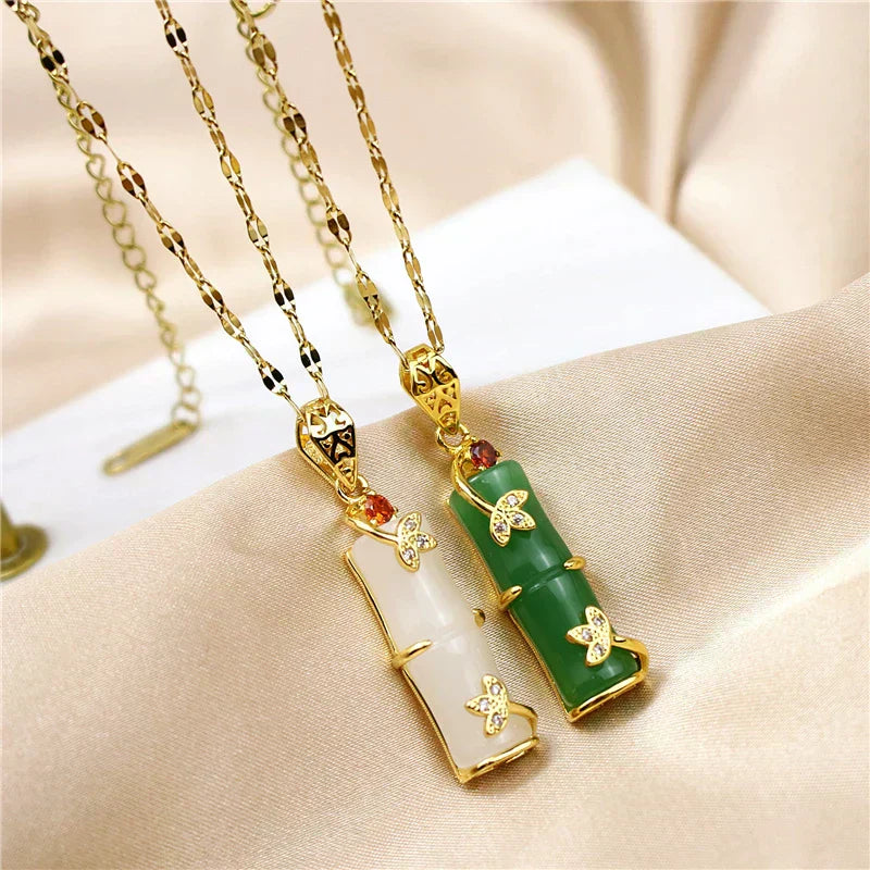 Kimber |  Women’s Elegant Amulet Necklace with Crystal Charm