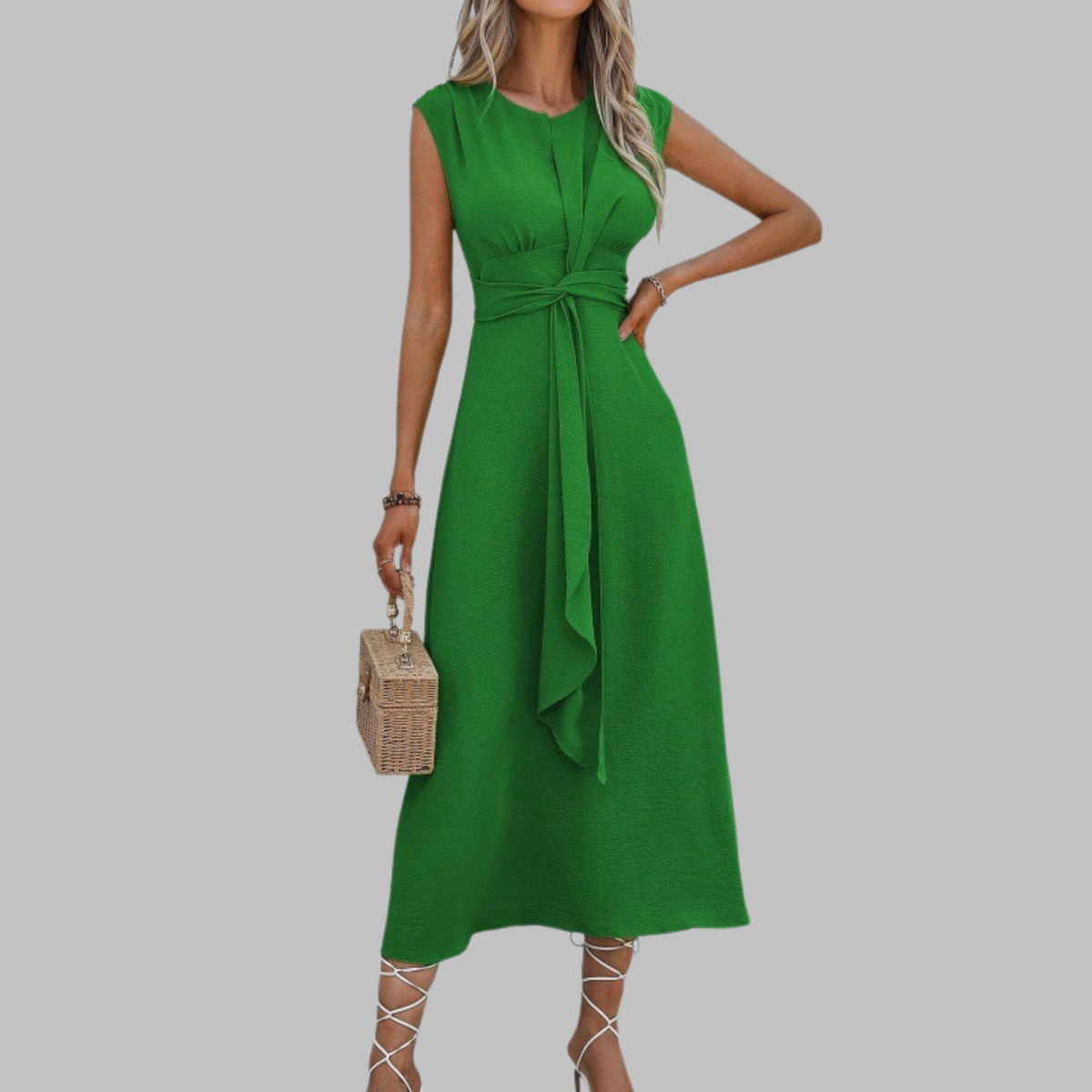 Rees | Women’s Sleeveless Maxi Dress with Round Neck