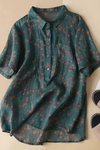 Annette™ | Floral Half-Placket Shirt