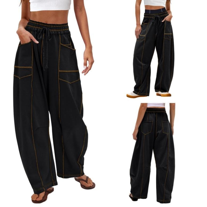 Vera | Women's Wide-Leg Cargo Pants with Drawstring Waist