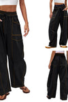 Vera | Women's Wide-Leg Cargo Pants High-Rise Drawstring Trousers