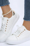 Chloe Laurent | Quilted Casual Sneakers For Women