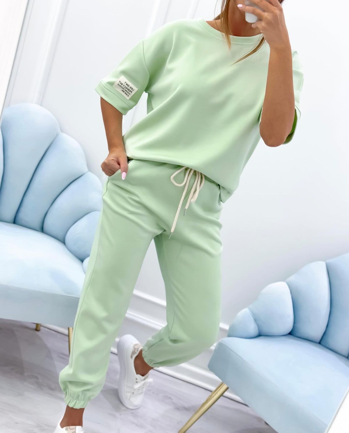 Daisy | Women’s Short Sleeve Set with Relaxed Trousers