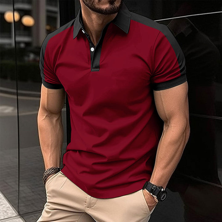 Lincoln Sherwood | Colorblock Short Sleeve Polo Shirt For Men