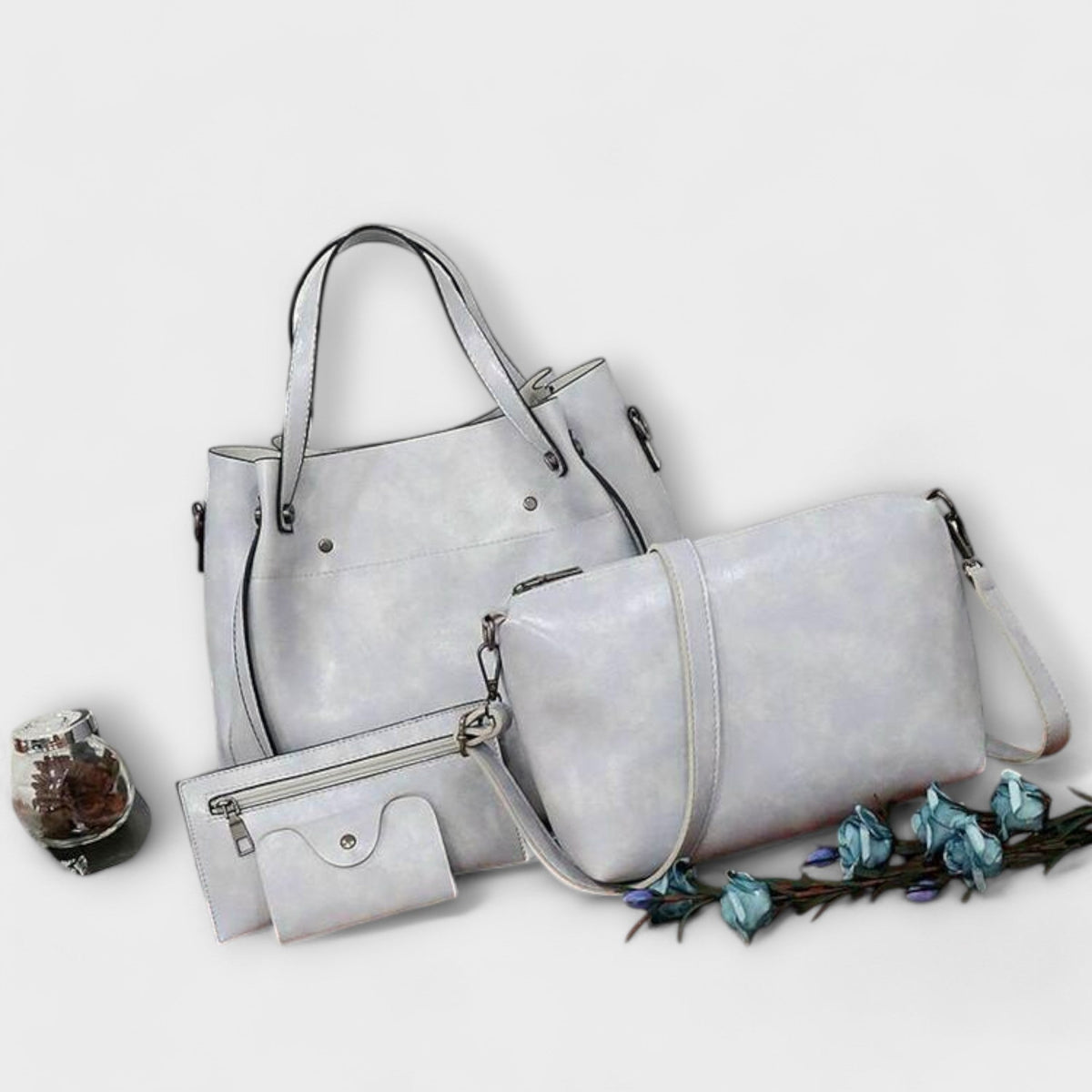 Olivia | Women’s 4-Piece Vintage Bag Set with Versatility