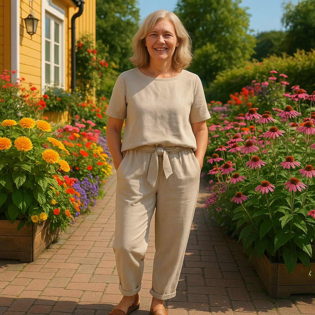 Vivienne | Women’s Casual Set with Tie Waist