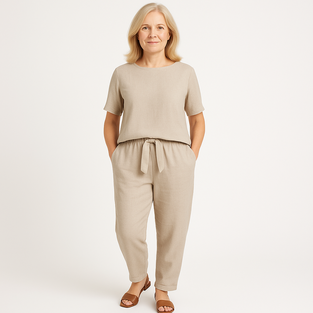 Vivienne | Women’s Casual Set with Tie Waist