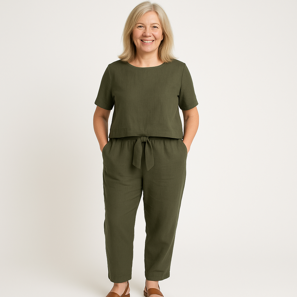 Vivienne | Women’s Casual Set with Tie Waist