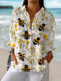 Fiorine | Women’s Golden Bee Blouse with Bee Motifs