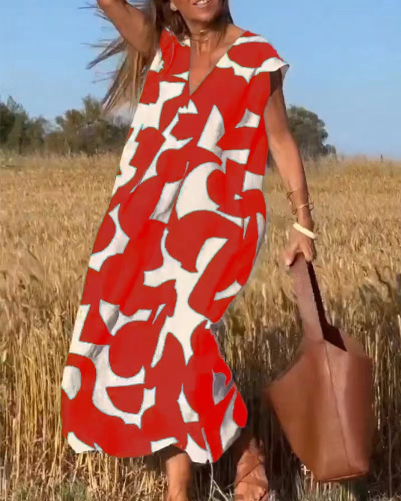 Margot | Modern Print Maxi Dress