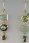 Retro Green Drop Earrings