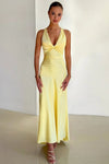 Rosalyn™ | V-Neck Bow Backless Maxi Dress