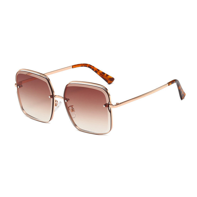 Celina | Women’s Rimless Statement Sunglasses with Gradient Lenses