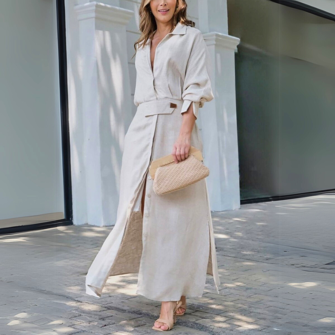 Jeanette | Women’s Elegant Maxi Dress with V-Neck