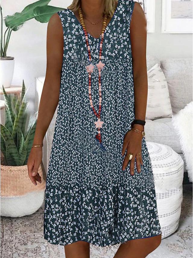 Acacia | Women’s Floral Sleeveless Dress with V-Neck