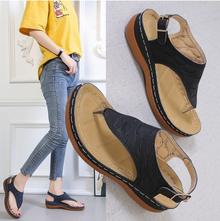 Orla Delaney | Two-Tone Leather Roman Sandals For Women