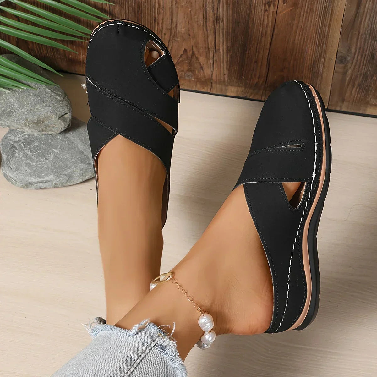 Ella | Women’s Round-Toe Platform Sandals with Cushioned Insole
