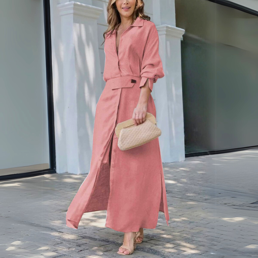 Jeanette | Women’s Elegant Maxi Dress with V-Neck