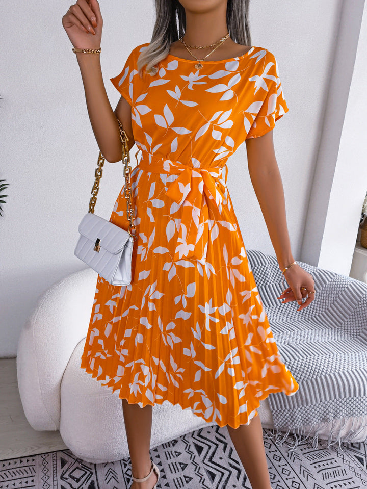 Ella Cooper | Leaf Print Summer Dress For Women