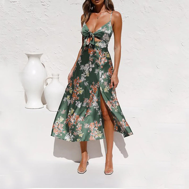 Jasmine Cole | Floral Summer Dress With Split Detail For Women