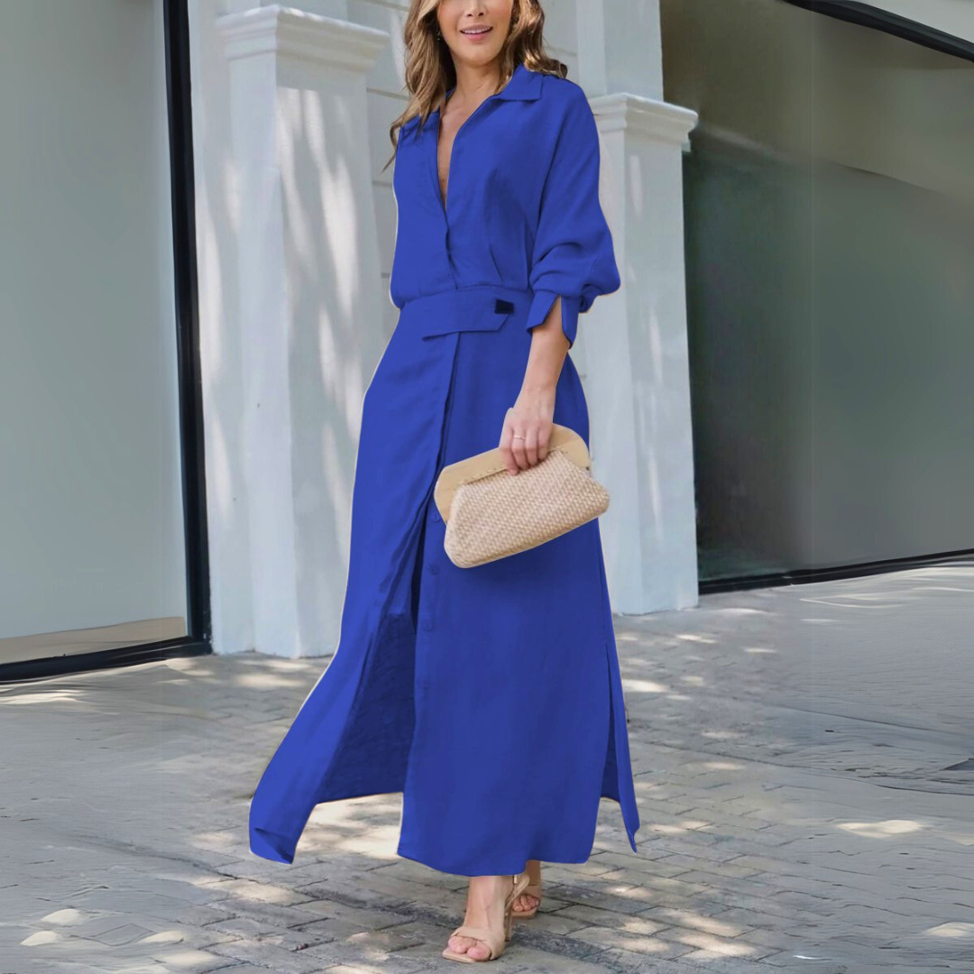 Jeanette | Women’s Elegant Maxi Dress with V-Neck