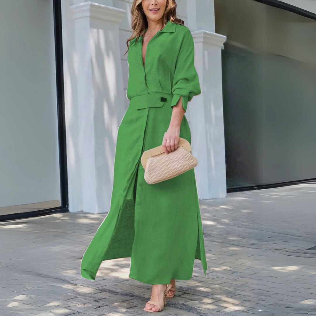 Jeanette | Women’s Elegant Maxi Dress with V-Neck