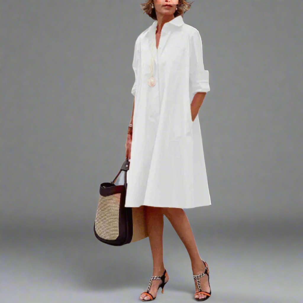 Sandrine | Women’s Casual Polo Dress with Structured Fit