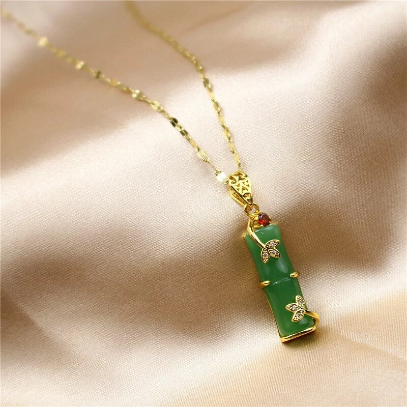 Kimber |  Women’s Elegant Amulet Necklace with Crystal Charm