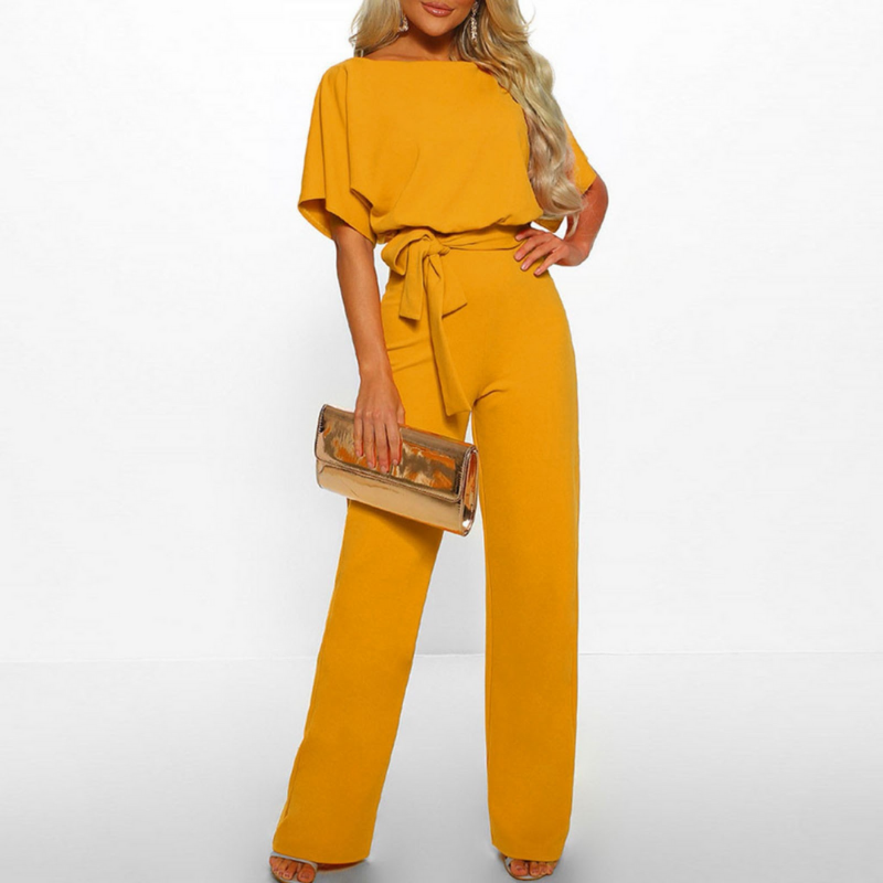 Nadia | Women’s Wide-Leg Jumpsuit with Flutter Sleeves