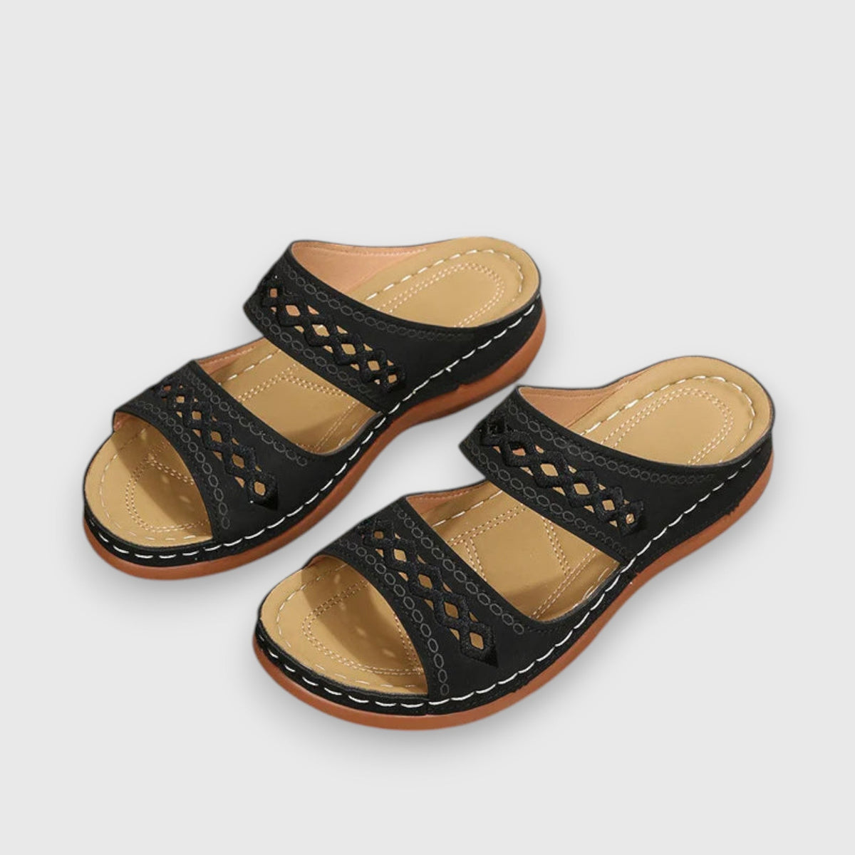 Luma | Women’s Duo Panel Sandals with Cushioned Sole