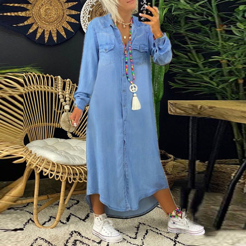 Verity | Women’s Long Sleeve Maxi Dress with Drape