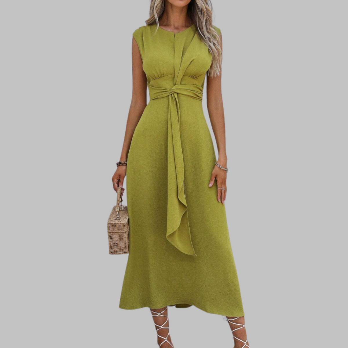 Rees | Women’s Sleeveless Maxi Dress with Round Neck