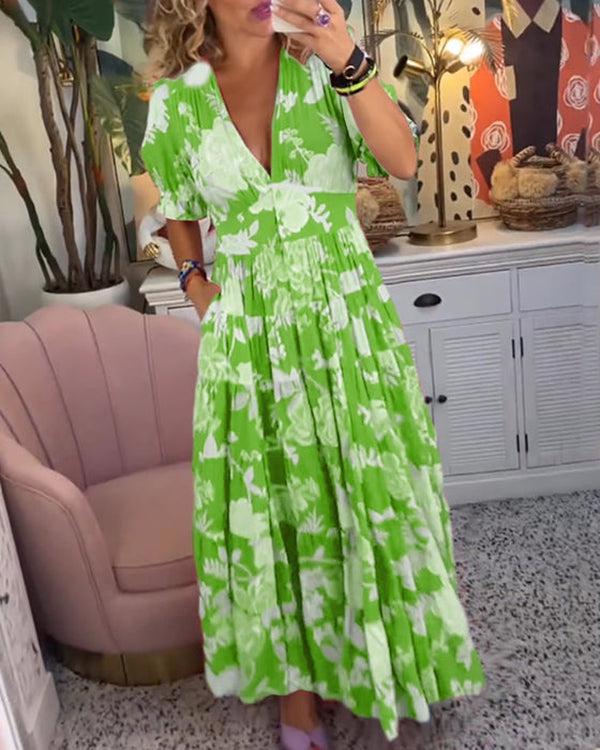Floriana | Women’s Vibrant Floral Dress with Flattering Fit