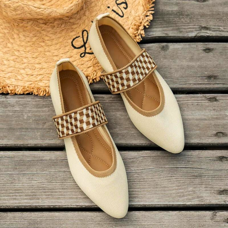 Elira | Women’s Mary Jane Flats with Elastic Strap