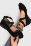 Stella | Women's Cross-Strap Ballet Flats