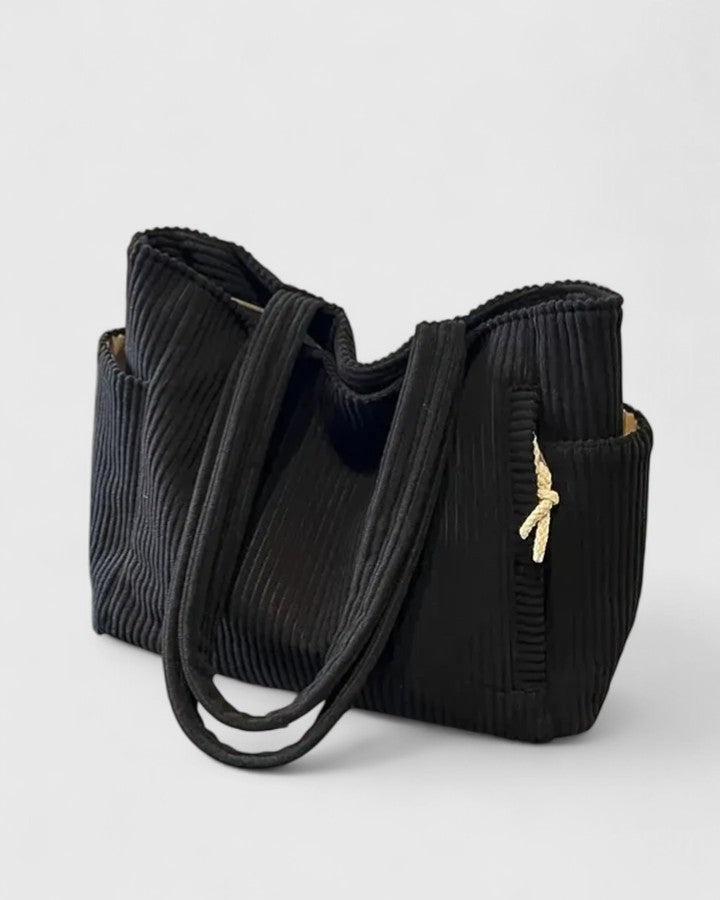 Nora | Women’s Ribbed Tote Bag with Twin Straps