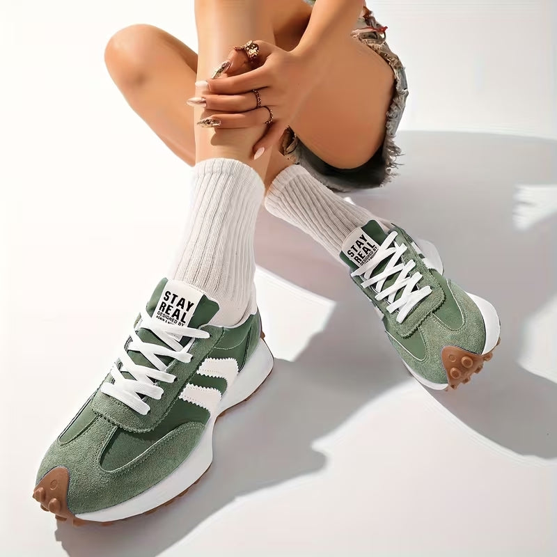 Riley | Women’s Retro Platform Sneakers with Lace-Up