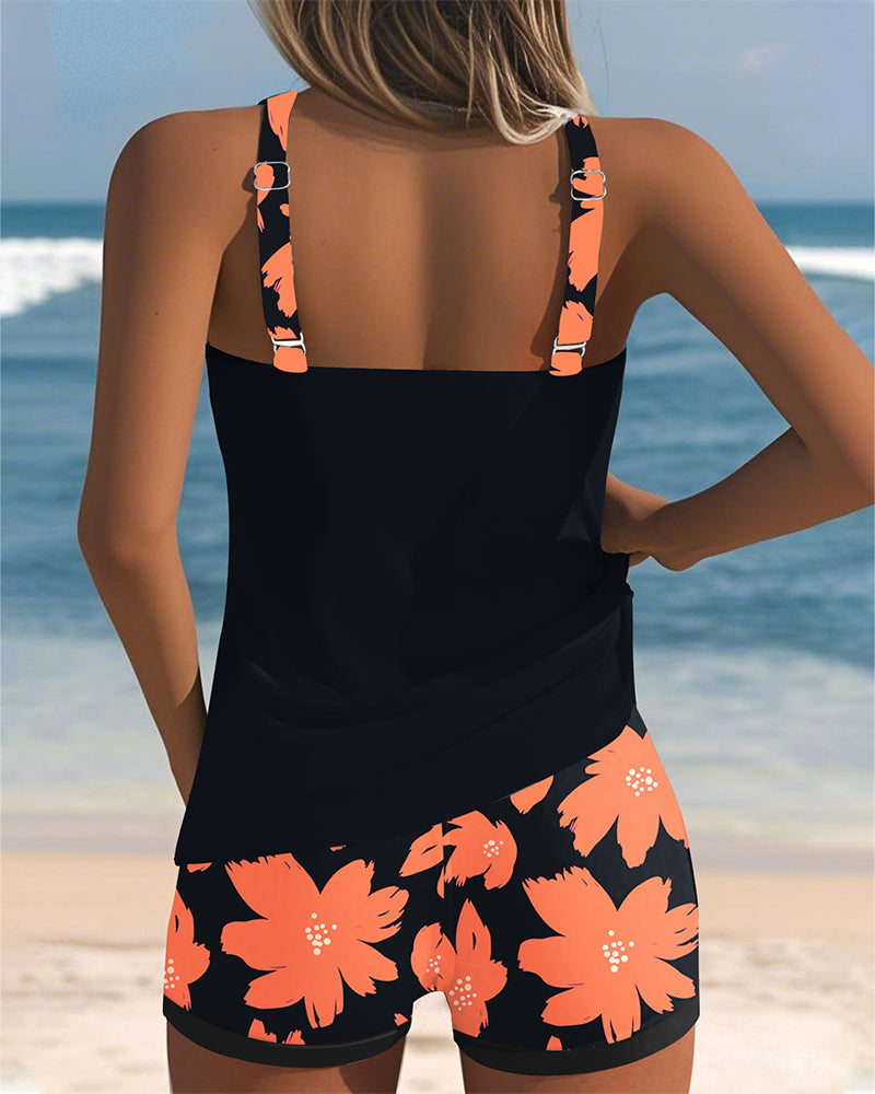 Avery | Women’s Tankini Set with Printed Shorts