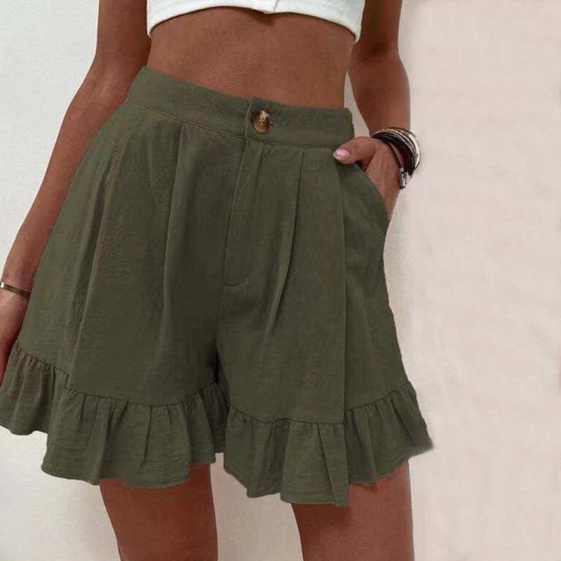 Donna | Women’s Breezy Shorts with Ruffle Hem