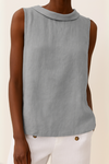 Maria™ | Sleeveless Roll Collar Top
