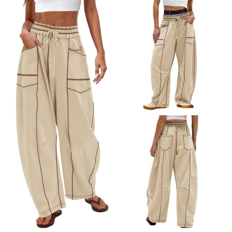 Vera | Women's Wide-Leg Cargo Pants with Drawstring Waist